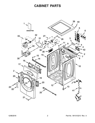 Part Location Diagram of W11315732 Whirlpool PANEL