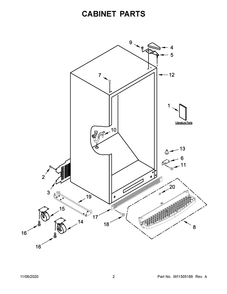 Part Location Diagram of W11505268 Whirlpool SCREW