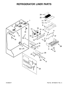 Part Location Diagram of W10638137 Whirlpool GASKET