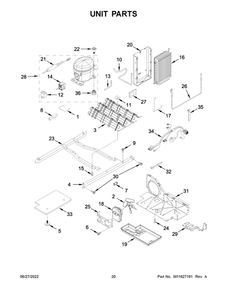 Unit Parts Diagram and Parts List for 10651753715  Kenmore Refrigerator