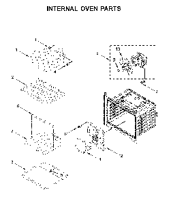 Internal oven parts Diagram and Parts List for WOS72EC0HS02  Whirlpool Wall Oven