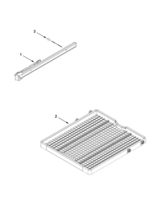 Third Level Rack And Track Parts Diagram and Parts List for KDTM504EPA1  KitchenAid Dishwasher