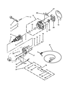 Motor And Control Unit Parts Diagram and Parts List for 5KSM160PSACZ0  KitchenAid Mixer