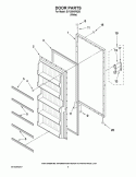 DOOR PARTS Diagram and Parts List for EV120NXRQ03  Whirlpool Freezer