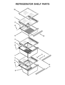 Part Location Diagram of WPW10495620 Whirlpool Glass Shelf