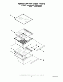 REFRIGERATOR SHELF PARTS Diagram and Parts List for BRS62CRANA00  Whirlpool Refrigerator