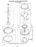 AGITATOR, BASKET AND TUB Diagram and Parts List for LA5600XSW1  Whirlpool Washer