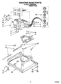 MACHINE BASE PARTS Diagram and Parts List for RAS6233PQ0  Roper Washer