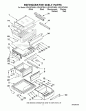 REFRIGERATOR SHELF PARTS Diagram and Parts List for KSCK23FVMS01  KitchenAid Refrigerator