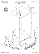 CABINET Diagram and Parts List for TS22AQXDN11  Whirlpool Refrigerator