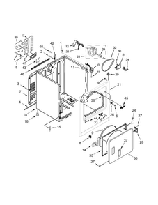 Cabinet Parts Diagram and Parts List for WED7000DW1  Whirlpool Dryer
