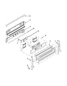 Control Panel Parts Diagram and Parts List for KFID500ESS01  KitchenAid Range