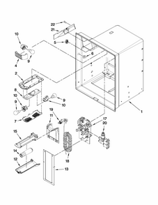 Refrigerator Liner Parts Diagram and Parts List for 59679543016  Kenmore Refrigerator