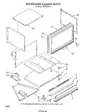 MICROWAVE CABINET , LIT/OPTIONAL Diagram and Parts List for RM278BXV2  Whirlpool Microwave Oven Combo