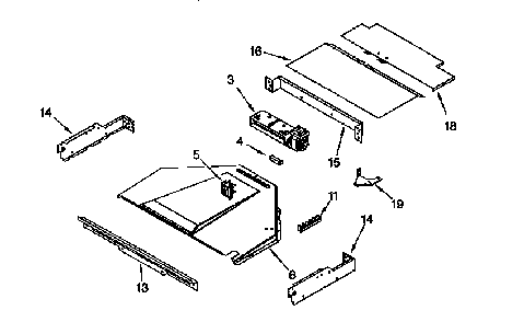 Top Venting Diagram and Parts List for KEBS107DBAL4  KitchenAid Wall Oven