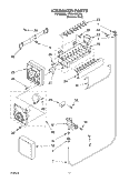ICEMAKER PARTS Diagram and Parts List for GT2SHMXLS00  Whirlpool Refrigerator