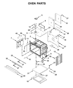 Oven Parts Diagram and Parts List for WOD77EC7HS02  Whirlpool Wall Oven