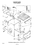 CABINET Diagram and Parts List for DP3800XLW1  Whirlpool Dishwasher
