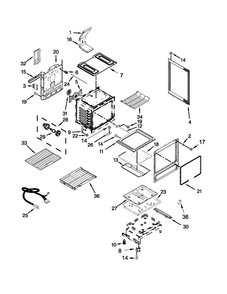 Chassis Parts Diagram and Parts List for KGRS308BSS2  KitchenAid Range
