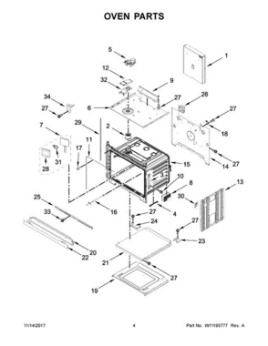 03 - Oven Parts Diagram and Parts List for KOSE500EBS03  KitchenAid 