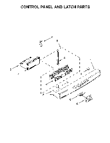 Control panel and latch parts Diagram and Parts List for 66513209N413  Kenmore Dishwasher