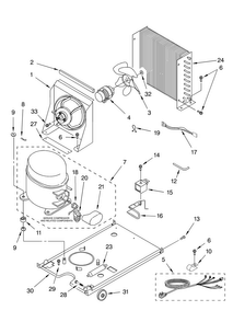 Unit Parts Diagram and Parts List for 8198549  KitchenAid Ice Maker