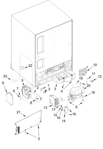 Unit Parts Diagram and Parts List for JURFL242HL02,JURFR242HL02  Whirlpool Wine and Beverage Cooler