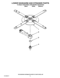 LOWER WASHARM AND STRAINER PARTS Diagram and Parts List for KUDC10FXBL5  KitchenAid Dishwasher