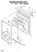 REFRIGERATOR DOOR PARTS Diagram and Parts List for GR2FHMXPQ03  Whirlpool Refrigerator