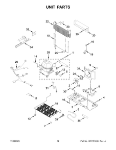 Unit Parts Diagram and Parts List for WRF555SDFZ18  Whirlpool Refrigerator