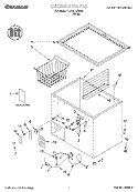 SECTION Diagram and Parts List for TCF1010FW02  Whirlpool Freezer
