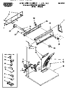 Top And Console Diagram and Parts List for RGX4624EN0  Roper Dryer