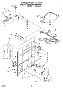 REAR PANEL Diagram and Parts List for CAW2762AW0  Whirlpool Washer