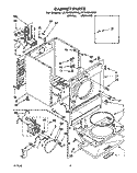 SECTION Diagram and Parts List for LET5436AW0  Whirlpool Dryer