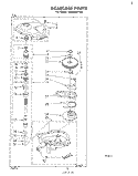 GEARCASE Diagram and Parts List for LA3400XPW0  Whirlpool Washer