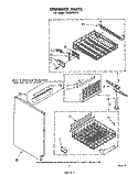 DISHRACK Diagram and Parts List for DU8903XL0  Whirlpool Dishwasher
