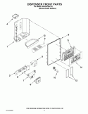 DISPENSER FRONT PARTS Diagram and Parts List for WSF26C2EXY02  Whirlpool Refrigerator