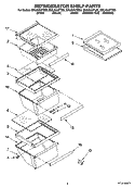 REFRIGERATOR SHELF PARTS Diagram and Parts List for ED2JHAXTL02  Whirlpool Refrigerator