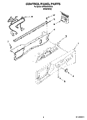 CONTROL PANEL PARTS Diagram and Parts List for WFW8300SW04  Whirlpool Washer