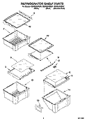 REFRIGERATOR SHELF PARTS Diagram and Parts List for GS2SHAXSQ01  Whirlpool Refrigerator