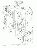 CABINET PARTS Diagram and Parts List for WED4910XQ0  Whirlpool Dryer