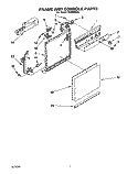 FRAME AND CONSOLE Diagram and Parts List for DU8000XX4  Whirlpool Dishwasher