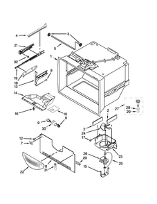 Part Location Diagram of W10740741 Whirlpool SHROUD