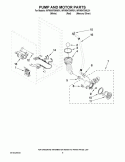 PUMP AND MOTOR PARTS Diagram and Parts List for WFW9470WR01  Whirlpool Washer