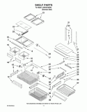 SHELF PARTS Diagram and Parts List for IX5HHEXWS04  Whirlpool Refrigerator