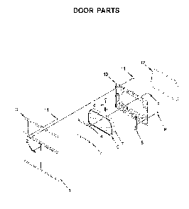 Door parts Diagram and Parts List for WED7120HW0  Whirlpool Dryer