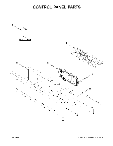 Control panel parts Diagram and Parts List for WOD51ES4ES02  Whirlpool Wall Oven
