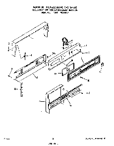 Backguard Diagram and Parts List for 1347*0A  Roper Range