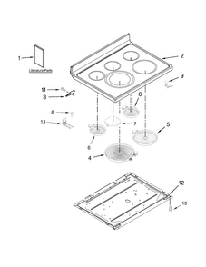 Cooktop Parts Diagram and Parts List for KFES530ESS0  KitchenAid Range