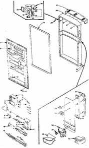 Door Parts Diagram and Parts List for 106M12FL-F  Kenmore Refrigerator